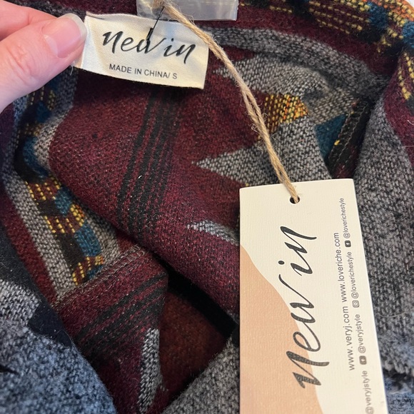 Very J, New In Aztec patterned rough collar jacket - Picture 6 of 6